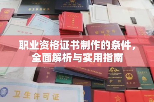 海港职业资格证书制作的条件，全面解析与实用指南